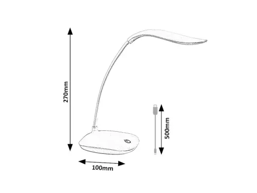 Stolové svietidlo RABALUX 74237 LED 2W 165lm 4000K 5V IP20